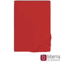 biberna Jersey-Elastic-Spannbetttuch rot, 1x 120x200 cm - 130x220 cm