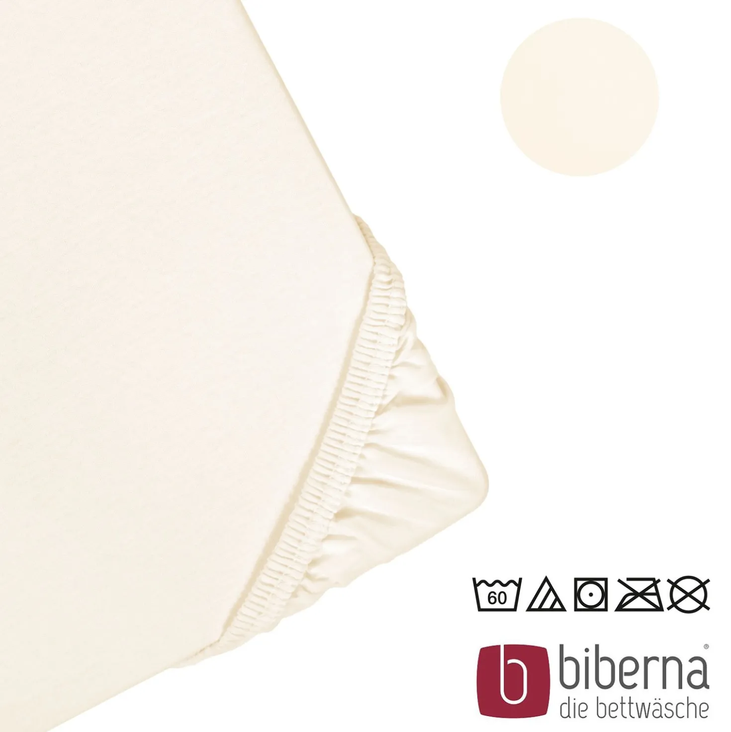biberna Jersey-Elastic-Spannbetttuch natur, 1x 140x200 cm - 160x220 cm