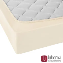biberna Jersey-Elastic-Spannbetttuch natur, 1x 140x200 cm - 160x220 cm