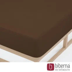 biberna Jersey-Elastic-Spannbetttuch topas / mocca, 1x 140x200 cm - 160x220 cm