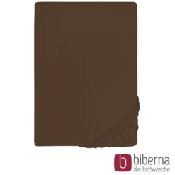 biberna Jersey-Elastic-Spannbetttuch topas / mocca, 1x 180x200 cm - 200x220 cm