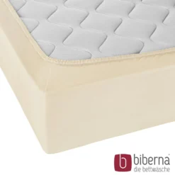 biberna Jersey-Elastic-Spannbetttuch kitt, 1x 180x200 cm - 200x220 cm