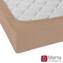 biberna Jersey-Elastic-Spannbetttuch macchiato, 1x 180x200 cm - 200x220 cm