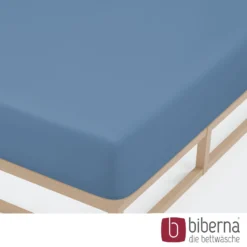 biberna Jersey-Elastic-Spannbetttuch azurblau, 1x 180x200 cm - 200x220 cm