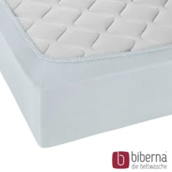 biberna Jersey-Elastic-Spannbetttuch ciel, 1x 180x200 cm - 200x220 cm