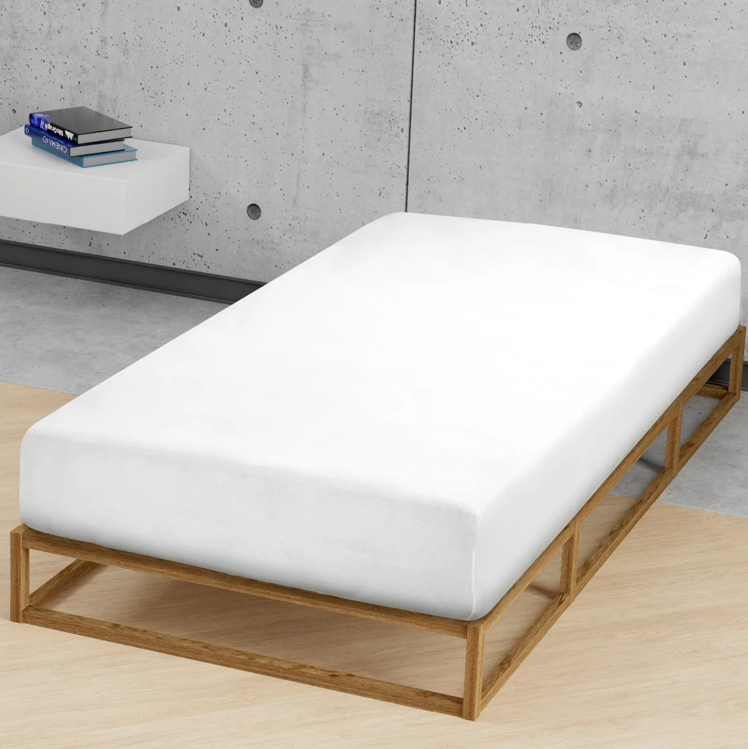 biberna Jersey-Elastic-Spannbetttuch weiss, 1x 180x200 cm - 200x220 cm