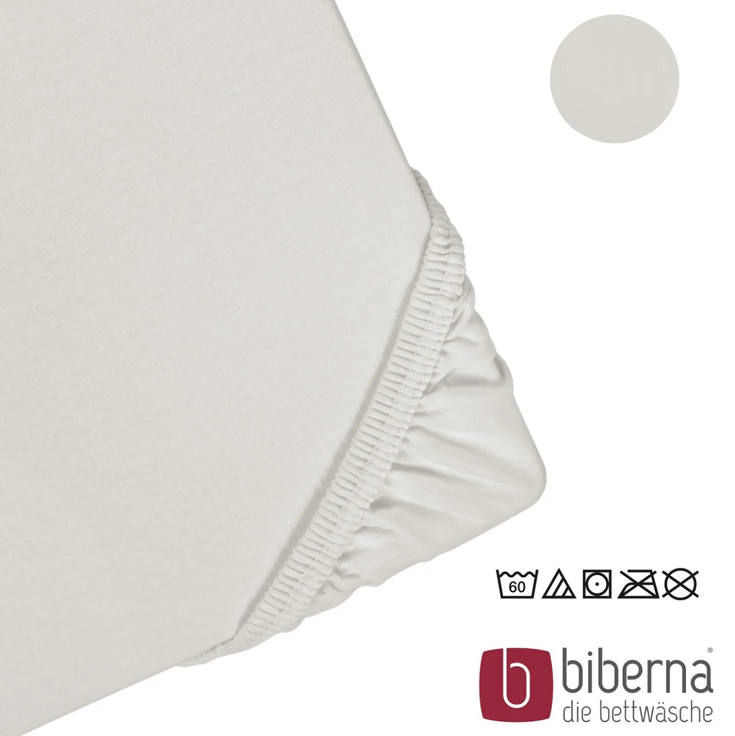 biberna Jersey-Elastic-Spannbetttuch grau, 1x 180x200 cm - 200x220 cm
