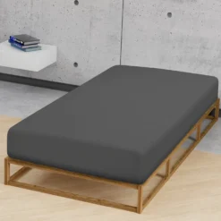 biberna Jersey-Elastic-Spannbetttuch titanium, 1x 180x200 cm - 200x220 cm