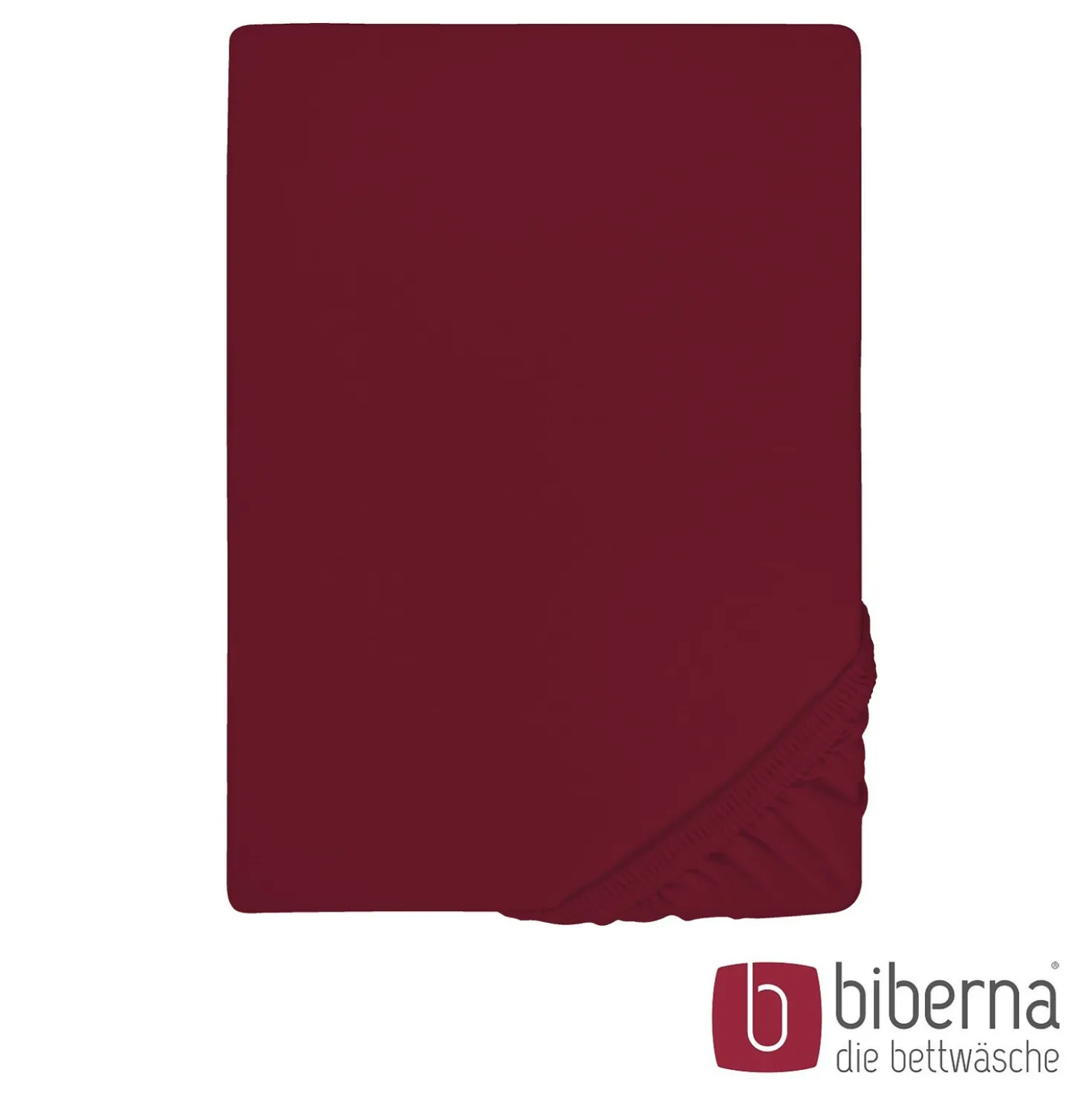 biberna Jersey-Elastic-Spannbetttuch burgund, 1x 140x200 cm - 160x220 cm