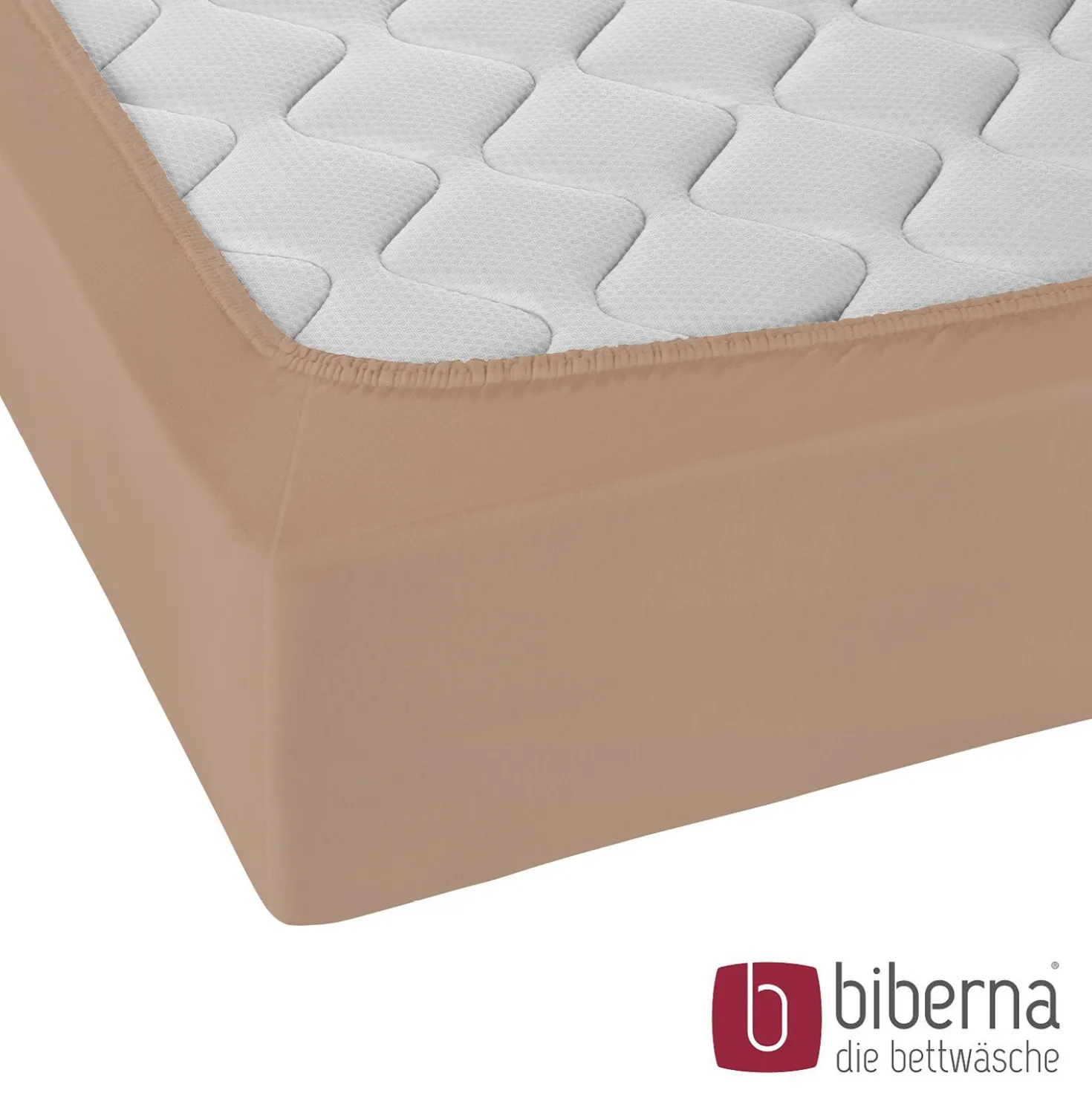 biberna Jersey-Elastic-Spannbetttuch macchiato, 1x 140x200 cm - 160x220 cm