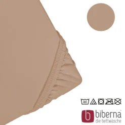 biberna Jersey-Elastic-Spannbetttuch macchiato, 1x 140x200 cm - 160x220 cm