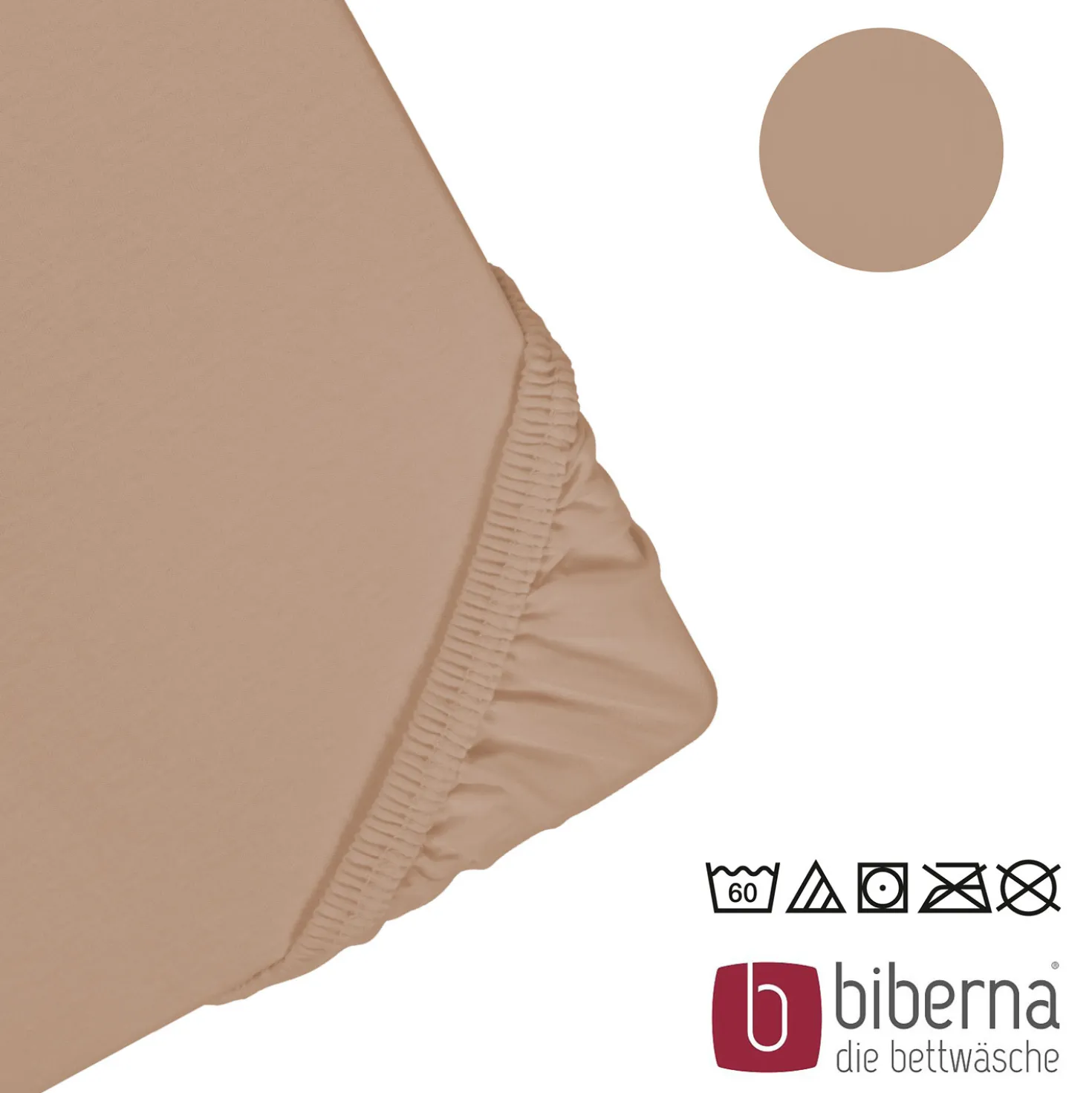biberna Jersey-Elastic-Spannbetttuch macchiato, 1x 140x200 cm - 160x220 cm