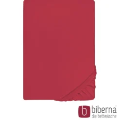 biberna Jersey-Elastic-Spannbetttuch rubin, 1x 180x200 cm - 200x220 cm