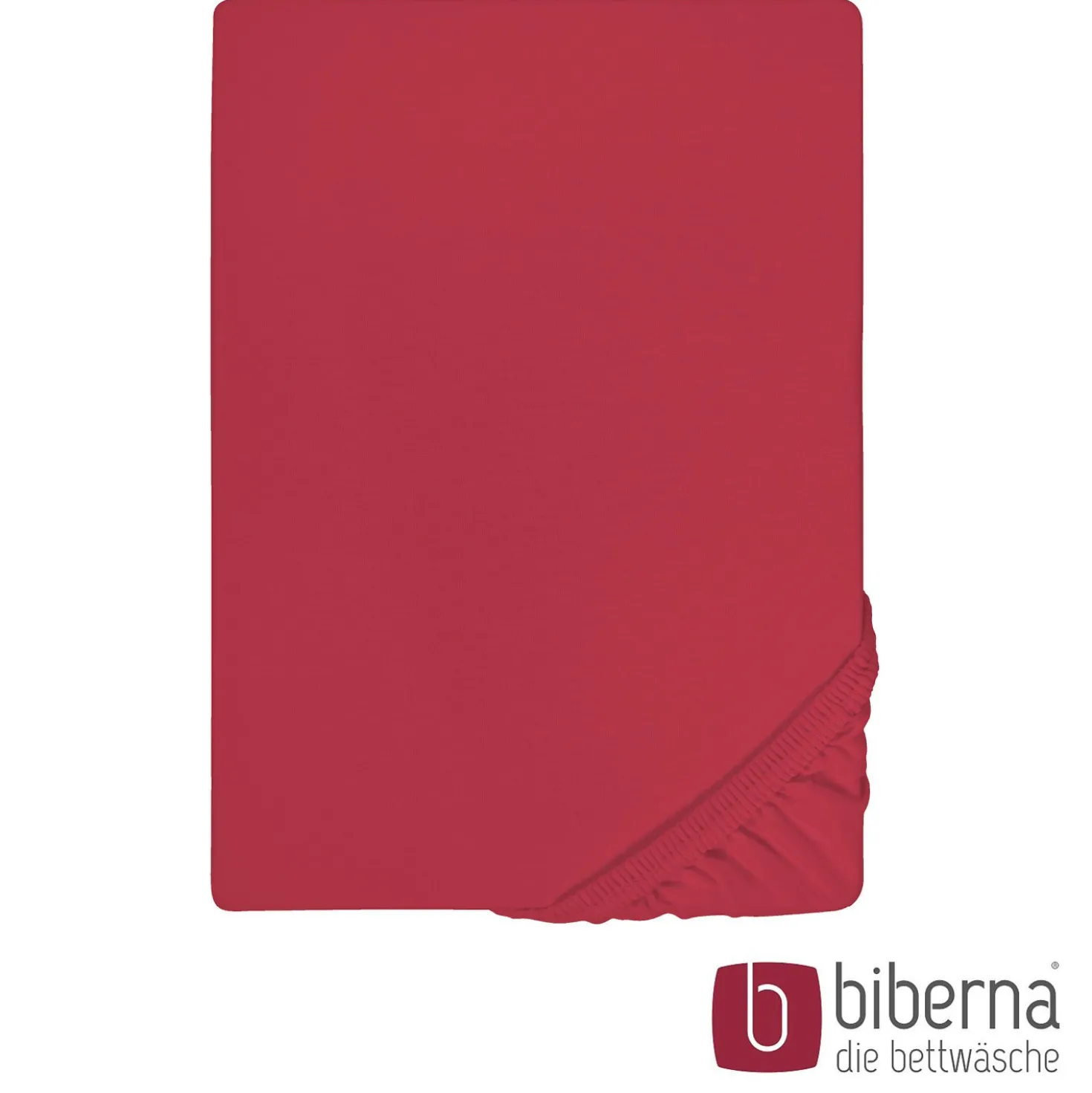 biberna Jersey-Elastic-Spannbetttuch rubin, 1x 120x200 cm - 130x220 cm