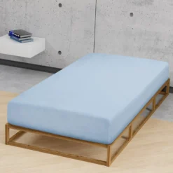 biberna Jersey-Elastic-Spannbetttuch eisblau, 1x 180x200 cm - 200x220 cm