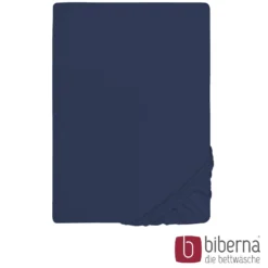 biberna Jersey-Elastic-Spannbetttuch marine, 1x 140x200 cm - 160x220 cm