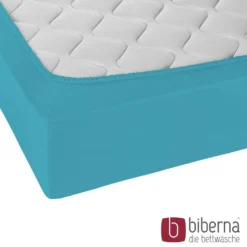 biberna Jersey-Elastic-Spannbetttuch türkis, 1x 140x200 cm - 160x220 cm