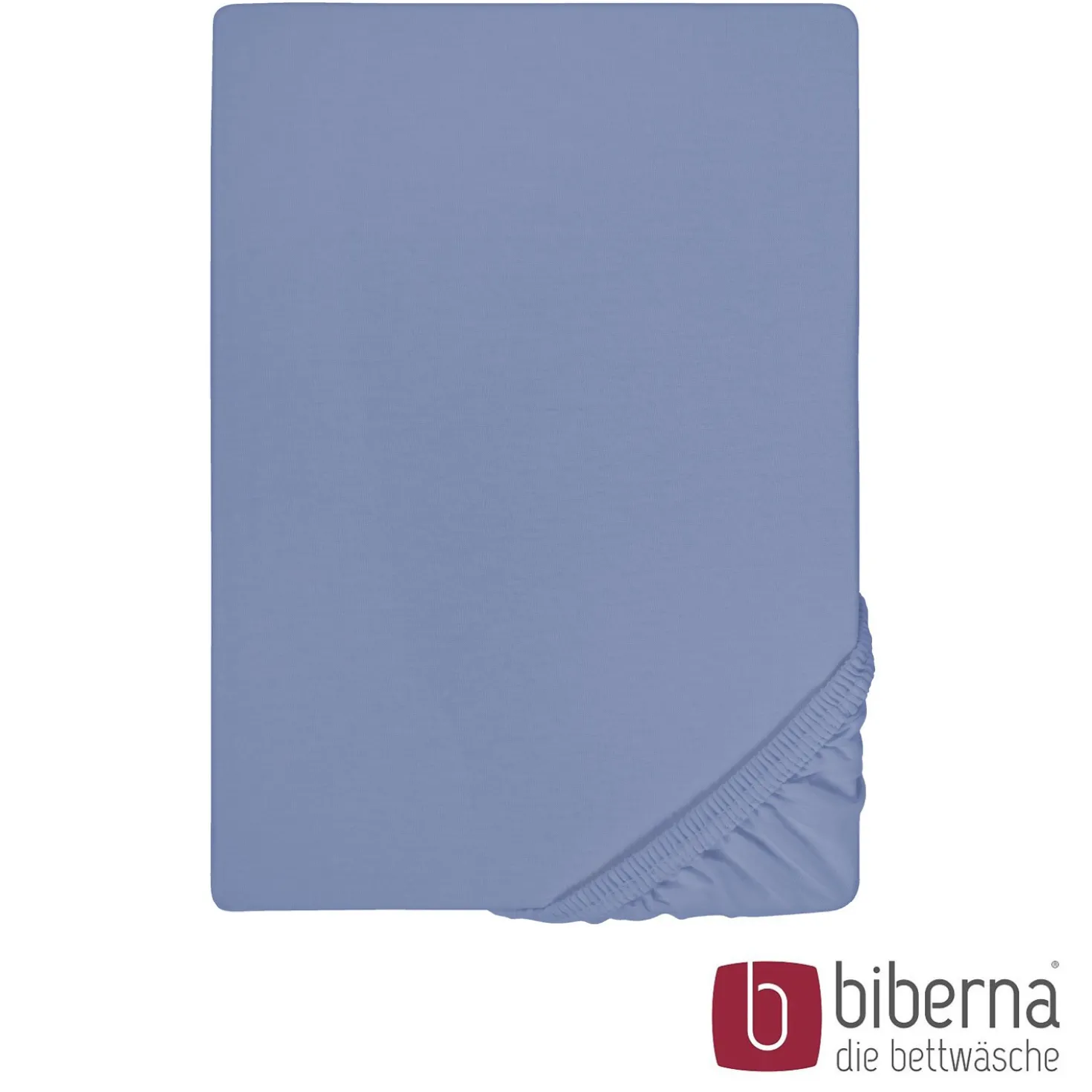 biberna Jersey-Elastic-Spannbetttuch blau, 1x 140x200 cm - 160x220 cm