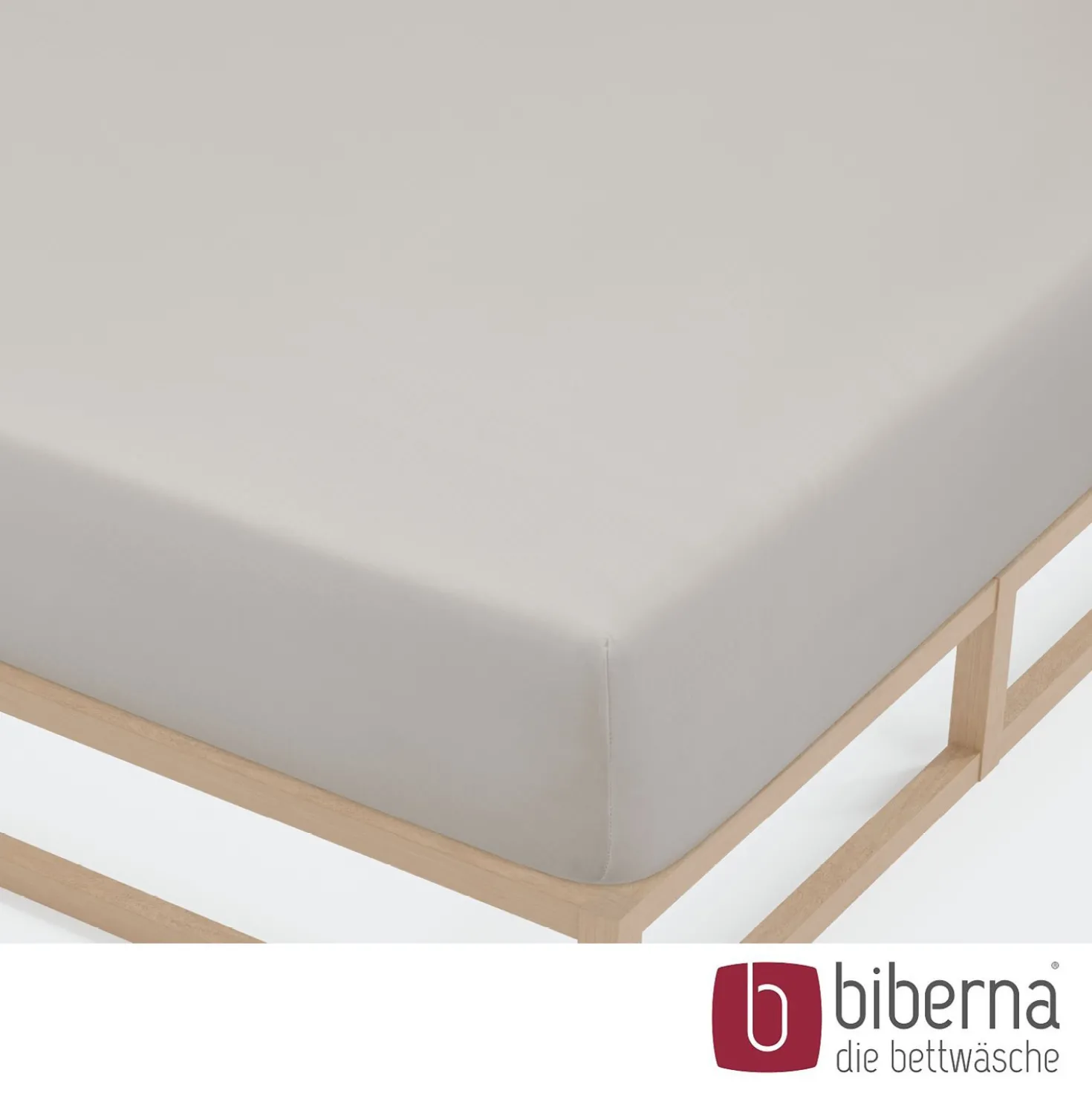 biberna Jersey-Elastic-Spannbetttuch sturmgrau, 1x 140x200 cm - 160x220 cm