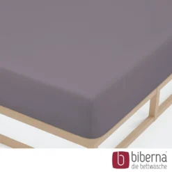 biberna Jersey-Elastic-Spannbetttuch silber/grau, 1x 140x200 cm - 160x220 cm