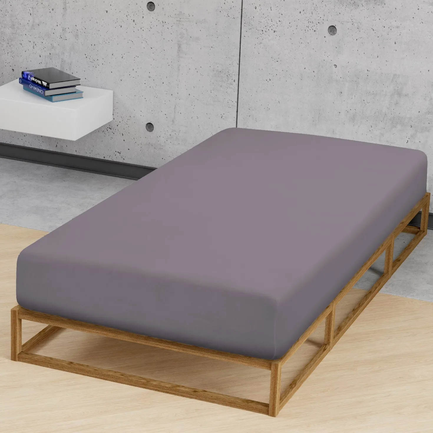 biberna Jersey-Elastic-Spannbetttuch silber/grau, 1x 140x200 cm - 160x220 cm