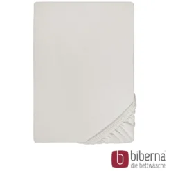 biberna Jersey-Elastic-Spannbetttuch grau, 1x 140x200 cm - 160x220 cm