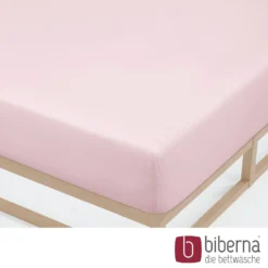 biberna Jersey-Elastic-Spannbetttuch rose, 1x 140x200 cm - 160x220 cm
