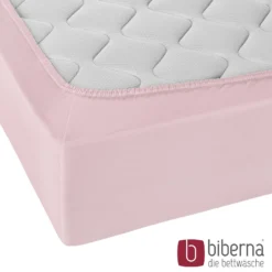 biberna Jersey-Elastic-Spannbetttuch rose, 1x 140x200 cm - 160x220 cm