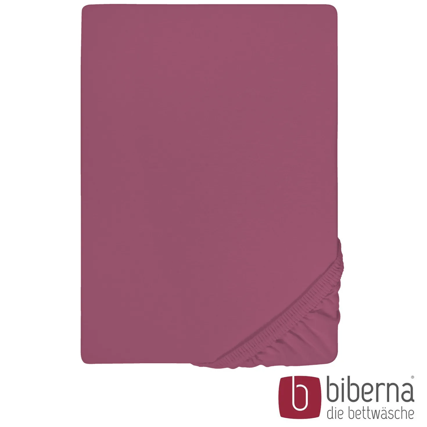 biberna Jersey-Elastic-Spannbetttuch brombeer, 1x 140x200 cm - 160x220 cm