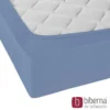 biberna Jersey-Elastic-Spannbetttuch blau, 1x 90x190 cm - 100x220 cm