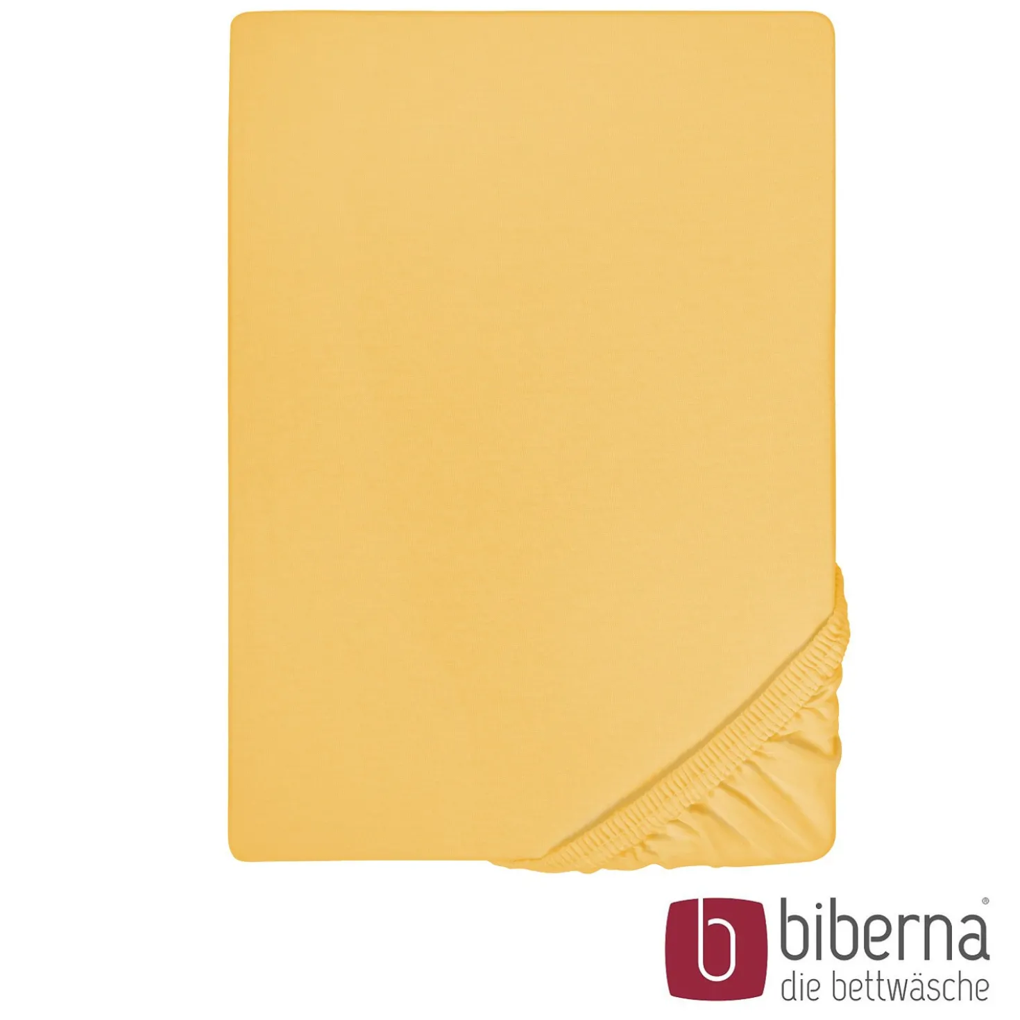 biberna Jersey-Elastic-Spannbetttuch honig, 1x 90x190 cm - 100x220 cm