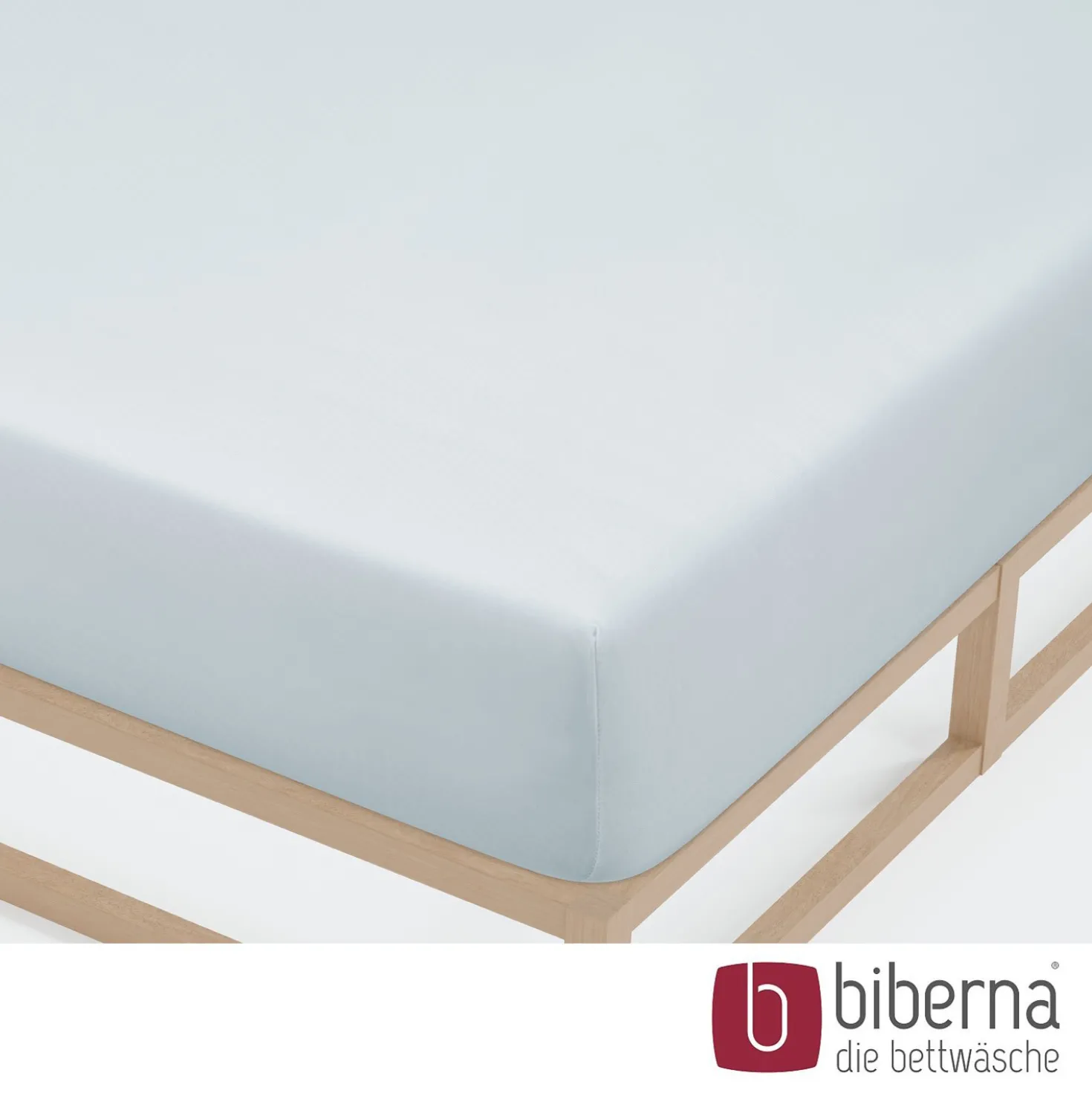 biberna Jersey-Elastic-Spannbetttuch ciel, 1x 90x190 cm - 100x220 cm