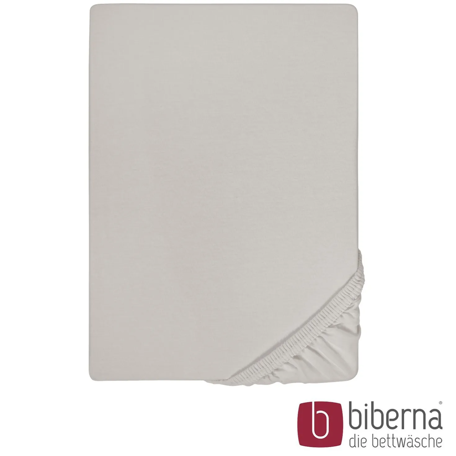 biberna Jersey-Elastic-Spannbetttuch sturmgrau, 1x 90x190 cm - 100x220 cm