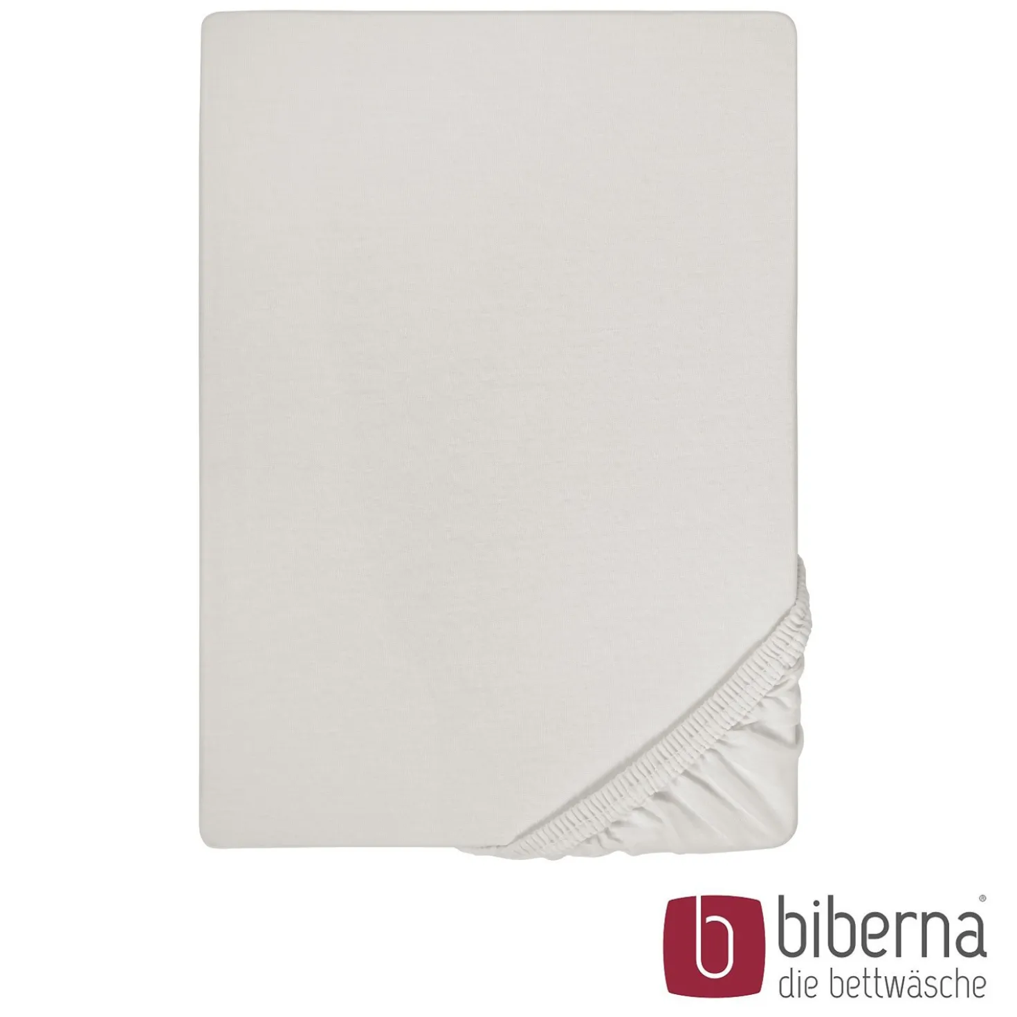 biberna Jersey-Elastic-Spannbetttuch grau, 1x 90x190 cm - 100x220 cm