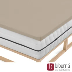 biberna Jersey-Elastic-Topper-Spannbetttuch basalt, 1x 140x200 cm - 160x220 cm