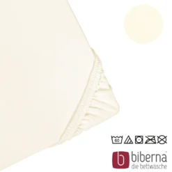 biberna Jersey-Elastic-Topper-Spannbetttuch perlmutt, 1x 140x200 cm - 160x220 cm
