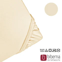 biberna Jersey-Elastic-Topper-Spannbetttuch champagner, 1x 140x200 cm - 160x220 cm