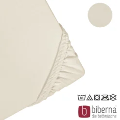 biberna Jersey-Elastic-Topper-Spannbetttuch grau, 1x 140x200 cm - 160x220 cm