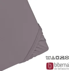 biberna Jersey-Elastic-Topper-Spannbetttuch silber/grau, 1x 140x200 cm - 160x220 cm