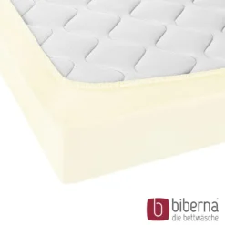 biberna Jersey-Elastic-Topper-Spannbetttuch perlmutt, 1x 180x200 cm - 200x220 cm