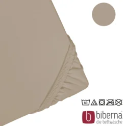 biberna Jersey-Elastic-Topper-Spannbetttuch basalt, 1x 90x190 cm - 100x220 cm