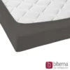 biberna Jersey-Elastic-Topper-Spannbetttuch dunkelgrau, 1x 90x190 cm - 100x220 cm