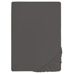 biberna Jersey-Elastic-Topper-Spannbetttuch dunkelgrau, 1x 90x190 cm - 100x220 cm