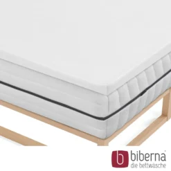 biberna Jersey-Elastic-Topper-Spannbetttuch weiss, 1x 90x190 cm - 100x220 cm