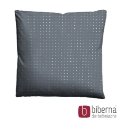 biberna Mako-Satin Kopfkissenbezug PUNKTE - MIX & MATCH blau, 40x40 cm