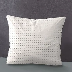 biberna Mako-Satin Kopfkissenbezug PUNKTE - MIX & MATCH taupe, 40x40 cm