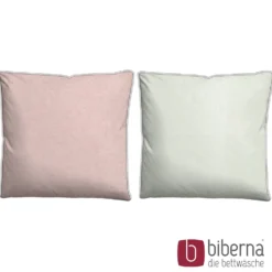 biberna Melange-Flanell Bettwäsche MELANGE UNI rose, 135x200 cm + 80x80 cm