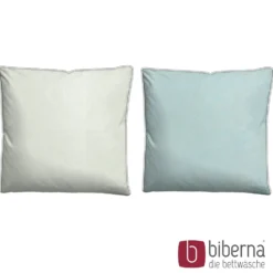 biberna Melange-Flanell Bettwäsche MELANGE UNI ciel, 135x200 cm + 80x80 cm
