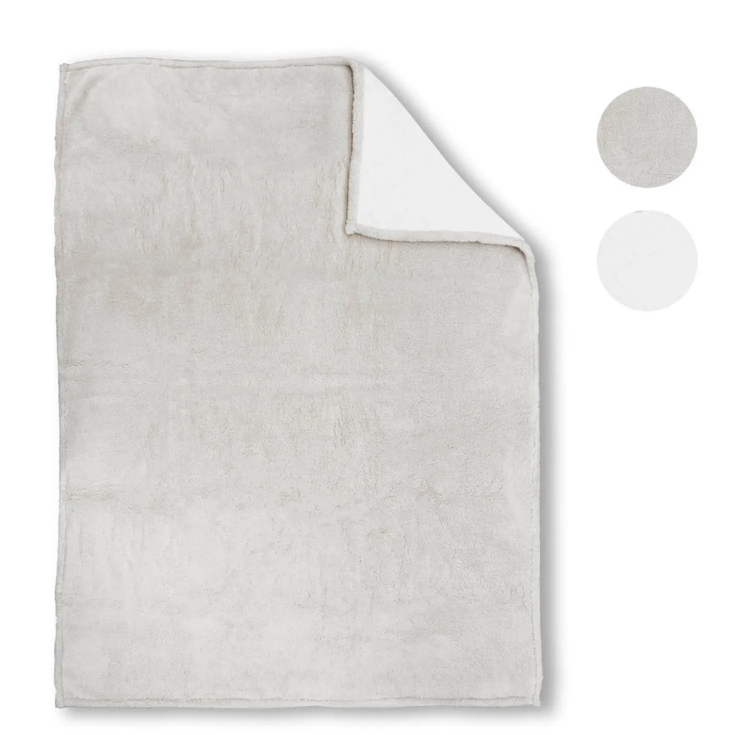 biberna Sherpa Wohndecke offwhite, 150x200 cm