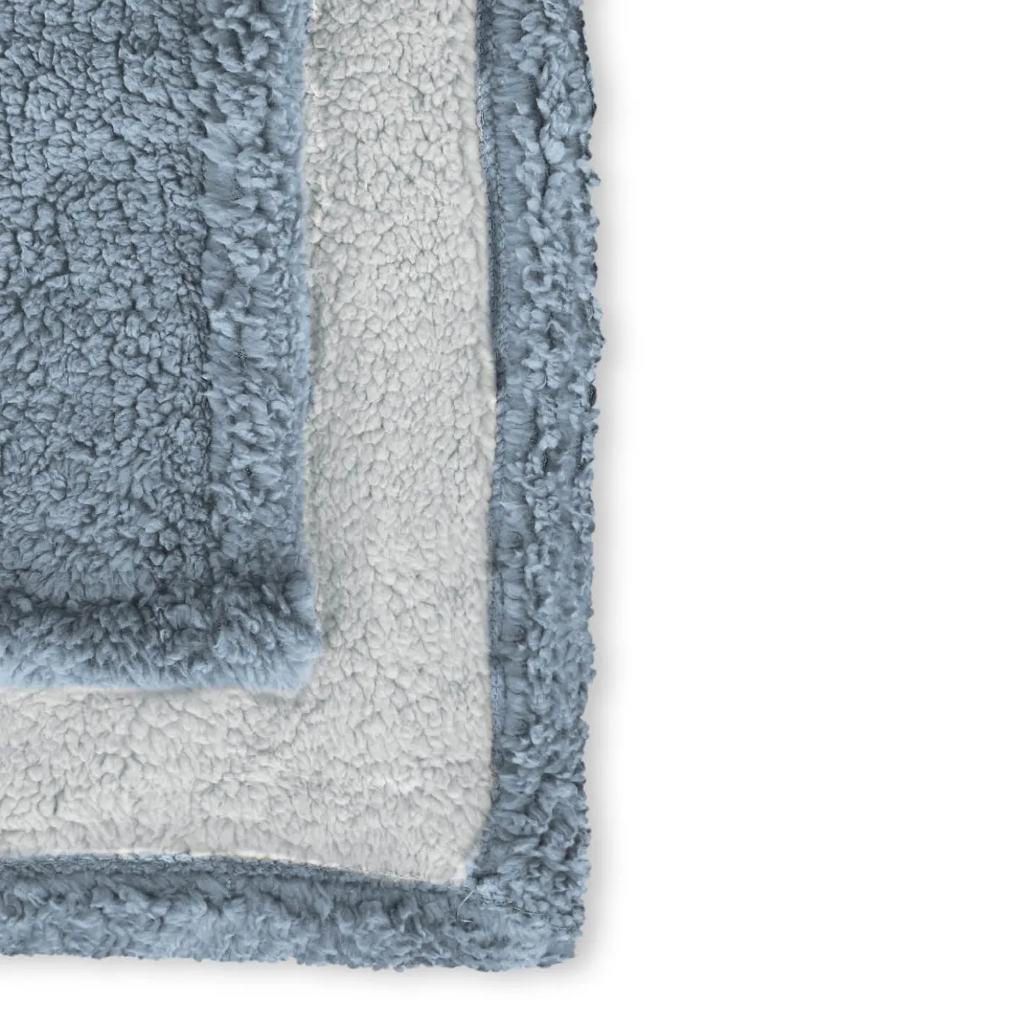 biberna Sherpa Wohndecke taubenblau, 150x200 cm